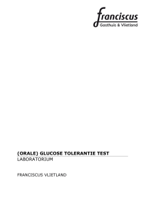 (orale) glucose tolerantie test laboratorium