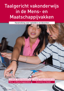 Taalgericht vakonderwijs in de Mens