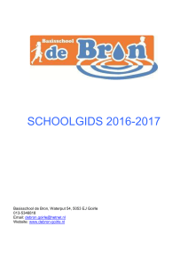 SCHOOLGIDS 2016-2017 Basisschool de Bron, Waterput 54, 5053