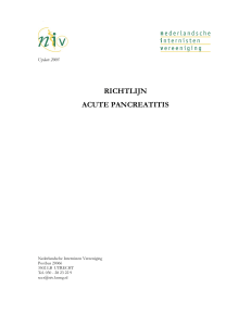 richtlijn acute pancreatitis - Nederlands internisten vereniging