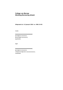 Uitspraak SNA 09-01 - Stichting Normering Arbeid