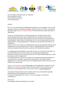 begeleidende brief - Stichting Vlaamse Schoolsport