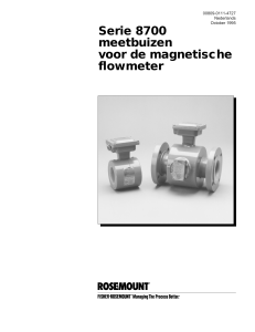Serie 8700 meetbuizen voor de magnetische flowmeter