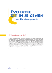 Evolutie zit in je genen leerlingenmateriaal