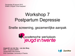 Workshop 7 Postpartum Depressie