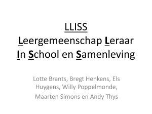 LLISS Leergemeenschap Leraar In School en Samenleving