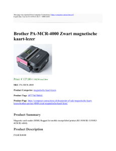 Brother PA-MCR-4000 Zwart magnetische kaart