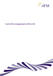 Toezicht AFM op beleggingsobjecten 2006 tot 2014