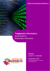 Toegepaste Informatica - VVKSO - ICT