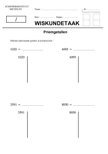 Priemgetallen - Scheppersinstituut Mechelen