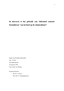 In hoeverre is het gebruik van `informed consent