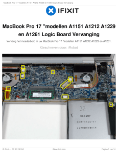 MacBook Pro 17 "modellen A1151 A1212 A1229 en A1261