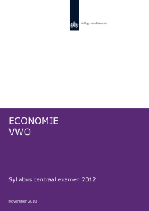 Syllabus economie 2012, vwo