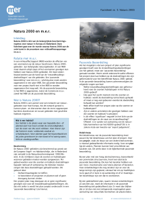 Factsheet Natura 2000 en m.e.r.
