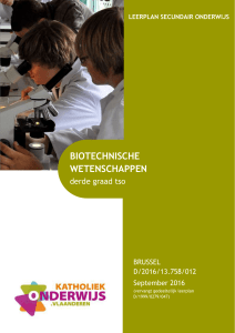 biotechnische wetenschappen - VVKSO - ICT