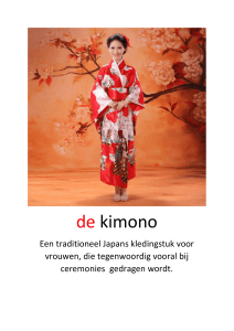 de kimono Een traditioneel Japans kledingstuk voor vrouwen, die