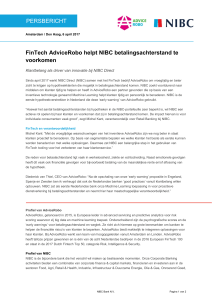 FinTech AdviceRobo helpt NIBC betalingsachterstand te voorkomen