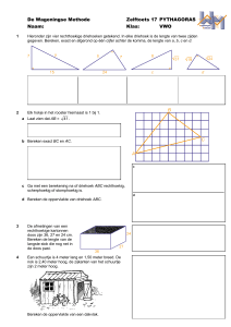 De Wageningse Methode Zelftoets 17 PYTHAGORAS Naam: Klas