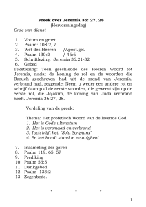 Preek over Jeremía 36