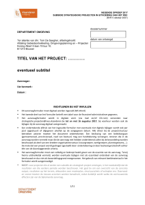 Aanvraagformulier - Ruimtelijk Structuurplan Vlaanderen