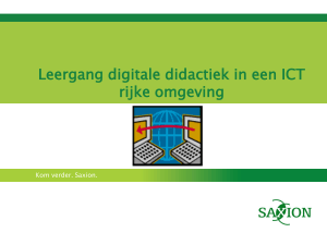 Presentatie Leergang digitale didactiek in een ICT