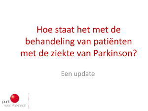 Ontwikkeling Parkinson Expertise Centrum Groningen