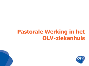 Voorstelling Pastorale Werking Onze-Lieve