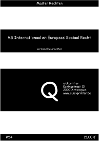 VS Internationaal en Europees Sociaal Recht