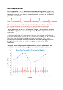 Hart Ritme Variabiliteit Hartritmevariabiliteit (HRV