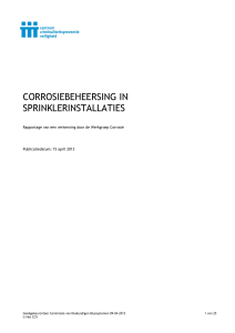 corrosiebeheersing in sprinklerinstallaties