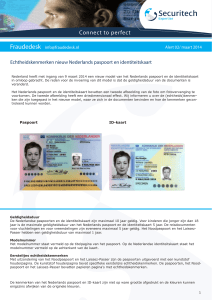 Echtheidskenmerken nieuw Nederlands paspoort en