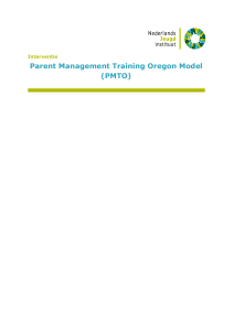 Parent Management Training Oregon Model (PMTO)