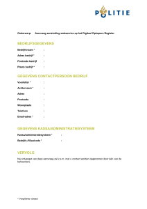 Aanvraag formulier DOR