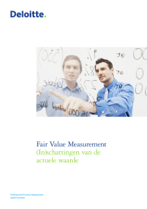 Fair Value Measurement (In)schattingen van de actuele waarde