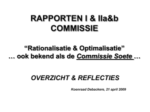 rapport rationalisatiecommissie