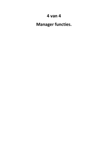 4 van 4 Manager functies.