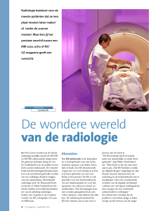 De wondere wereld van de radiologie
