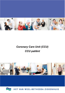 Coronary Care Unit (CCU) CCU patiënt