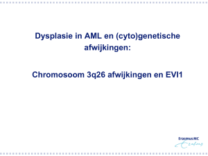 Dysplasie in AML en (cyto)genetische afwijkingen: Chromosoom