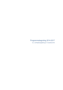 Programmabegroting 2014-2017 - Delft R.I.S.