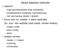 Mysql database replicatie