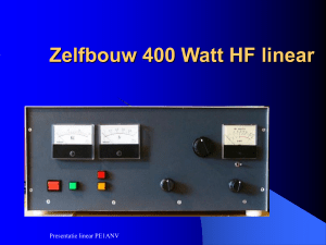 Zelfbouw 400 Watt HF linear