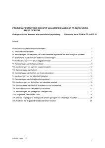 problematieken voor indicatie van arbeidshandicap en