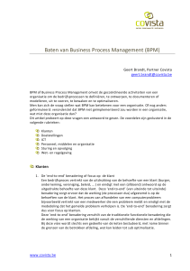 Baten van Business Process Management (BPM)