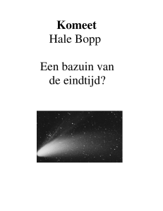 Komeet Hale Bopp Een bazuin van de eindtijd?