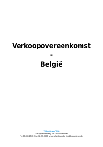 Verkoopovereenkomst - België