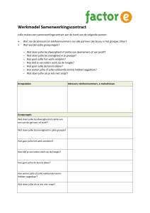 Werkmodel Samenwerkingscontract - Factor-E