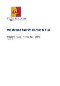 Het Stedelijk Netwerk en Agenda Stad