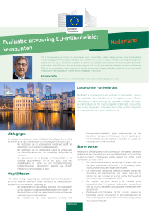 Evaluatie uitvoering EU-milieubeleid: kernpunten Nederland