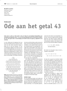 Ode aan het getal 43 - Mathematisch Instituut Leiden